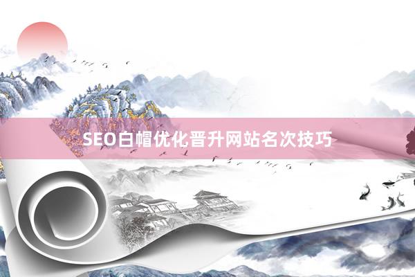 SEO白帽优化晋升网站名次技巧